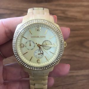 Michael Kors tortoise and diamond watch
